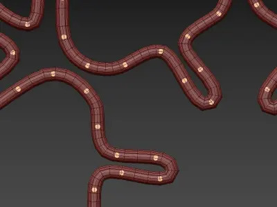 Decorative LED Hanging Snowflakes 3D model