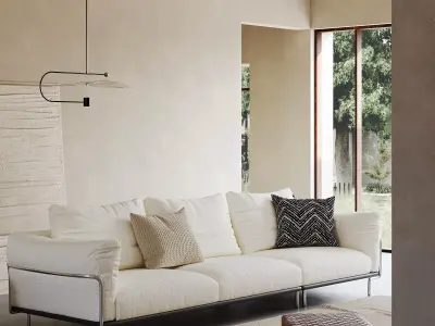 Mid Century interior scene 3D model