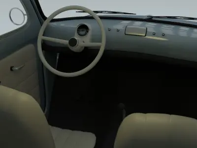 Fiat Nuova 500 1957 Low-poly 3D model