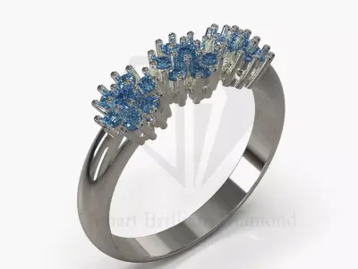 Wedding ready for casting jewelry ring fr0065 3D print model