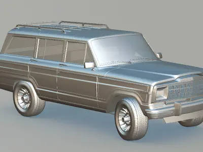 Jeep Wagoneer Low-poly 3D model