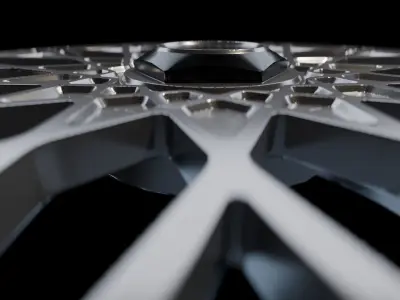 Awesome Rim and Tire 06 Low-poly 3D model