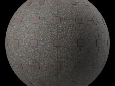 Tile Materials 30- Concrete Tiling By Gravel Sbsar Pbr Seamless Texture