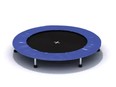 Small Blue Trampoline 3D model