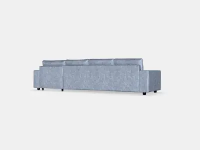 VIMLE 4-seat sofa with chaise longue 7 Low-poly 3D model