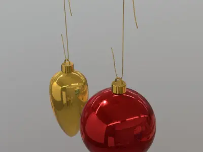 Christmas Bauble Low-poly 3D model