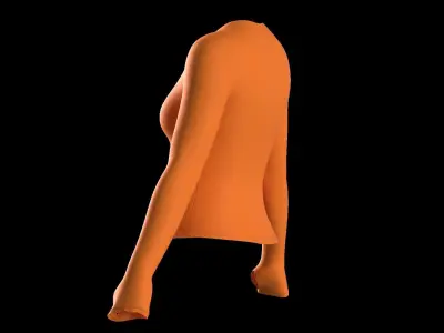 Female longsleeve thumbail hole 3D model
