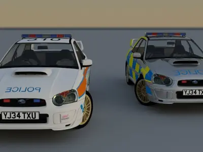 Subaru Impreza UK police 3D model