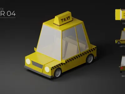 CARS PACK - Low poly - Cartoon Low-poly 3D model
