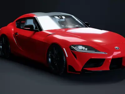 Toyota Supra With Interior  3D model