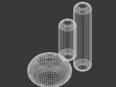 round theme vase a6 3D model