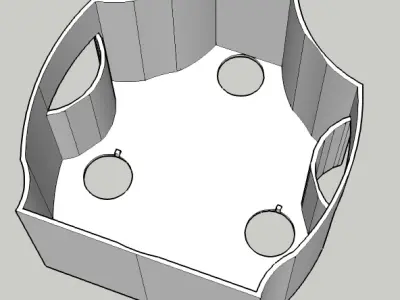 Speaker enclosure for Harley Davidson front lowers - honeycomb 3D print model