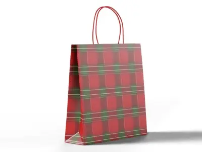 Gift Packaging - Christmas Gift Bag Set 3D model