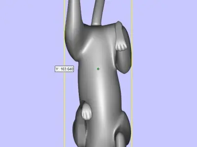 Black panther sneaking Texture Black marble Marquina 3D model