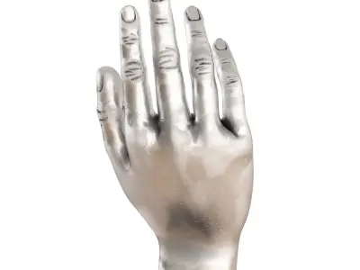 Metal figurine of a hand 3D model