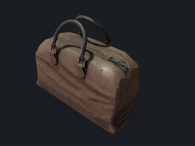 retro HandBag Low-poly 3D model