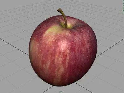 Red Apple Low-poly 3D model