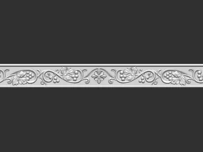 church cornice cross  grape-vine 3D print model