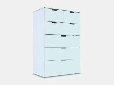 NORDLI Chest of 7 drawers Low-poly 3D model