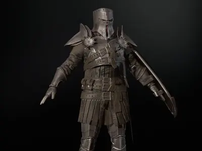 NPC Knight 8 Low-poly 3D model