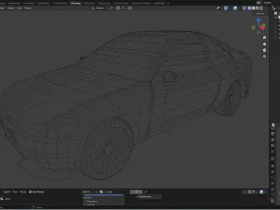 Blender low poly car model ideal model for games 3D model