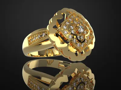 DIAMOND RING 072  3D print model
