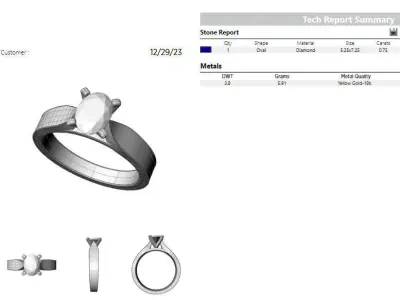 OVAL 0-75-CT Flat Profile Round Shank Width 3-00mm 3D print model