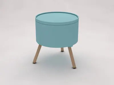 SIDE TABLE---Chest and tripod 3D model