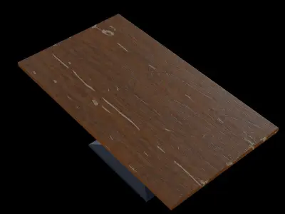 Hector Dining Table walnut wood Low-poly 3D model