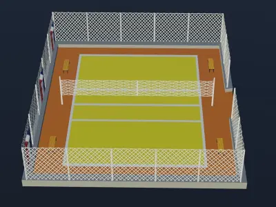 Volleyball Stadium - France Low-poly 3D model