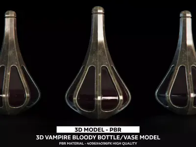 Vampire Vase PBR 3D Model Low-poly 3D model