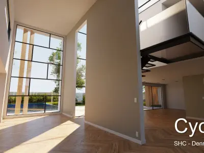 Modern villa 2021 Blender Eevee and Cycles 2 without furniture Low-poly 3D model