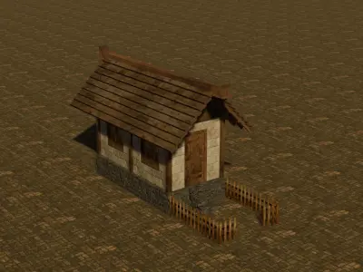 Medieval House 2 Free low-poly 3D model