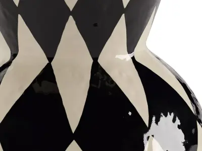 Hand painted Rhombic vase 3D model