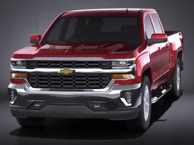 Chevrolet Silverado Double Cab CG 2016 VRAY 3D model