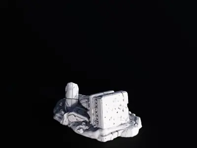  pillar Destroyed 3D print model