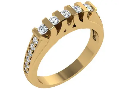 Round Diamond Ring 4516 3D print model