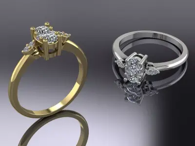 Jewelry Ring Gold 3D print model 29