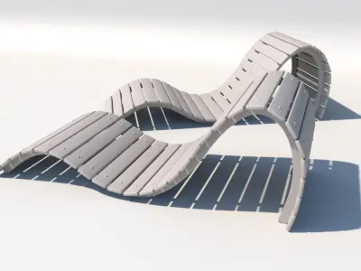 solid design sunbed 3D model