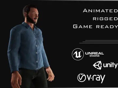 Male Character - James Low-poly 3D model