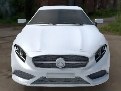Mercedes Benz S Class Coupe Low-poly 3D model