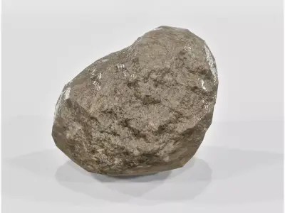3D Game-Ready Rock Model Free low-poly 3D model