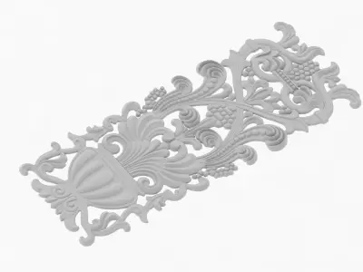 Cartouche ornament 007 3D model
