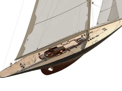 J-Class Yacht 3D model