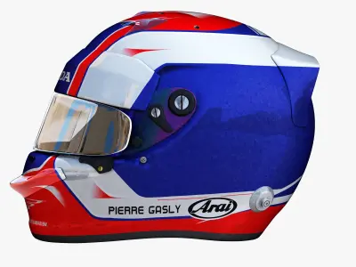 Gasly helmet 2018 Low-poly 3D model