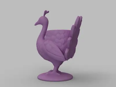Peacock Pineapple Pot 3D print model