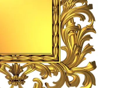 carved frame 3D model