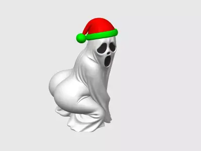 Christmas Twerking Ghost  Funny Holiday Desk Figurine 3D print model