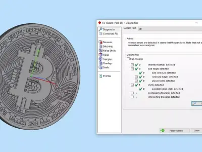 Bitcoin Coin Gold Jewelry 3D print model