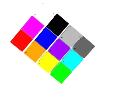 Colored Power Supply Units Set 3D model